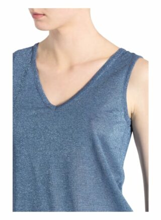 Mos Mosh Top Casio Mit Glitzergarn blau
