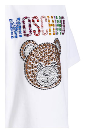 Moschino T-Shirt Mit Schmucksteinbesatz weiss