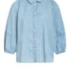 Moss Copenhagen Bluse Jaina Mit 3/4-Arm blau