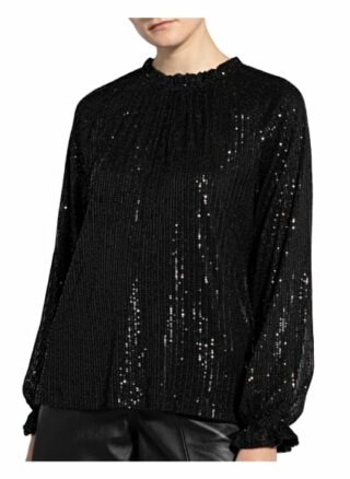 Mrs & Hugs Blusenshirt Mit Paillettenbesatz schwarz