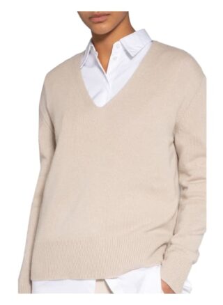 Mrs & HUGS Cashmere-Pullover Damen, Beige