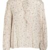 Munthe Blusenshirt Sakado Mit Glitzergarn beige