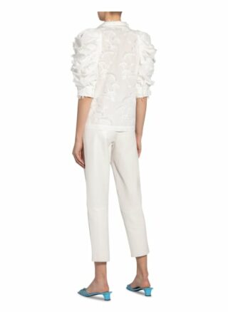 Munthe Blusenshirt Temple Mit Stickereien weiss