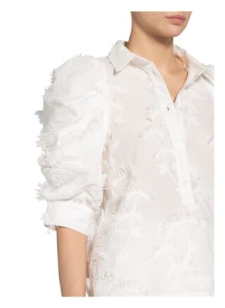 Munthe Blusenshirt Temple Mit Stickereien weiss