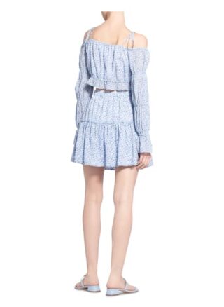 Na-Kd Cold-Shoulder-Bluse blau