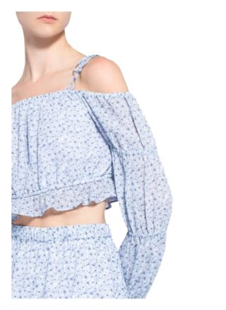 Na-Kd Cold-Shoulder-Bluse blau