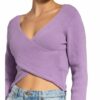 Na-Kd Cropped-Pullover violett