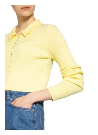 Na-Kd Cropped-Strickjacke gelb