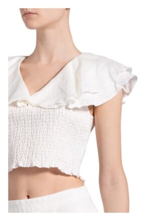 Na-Kd Cropped-Top Aus Leinen weiss