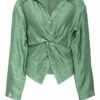Nanushka Blusenshirt Idris gruen