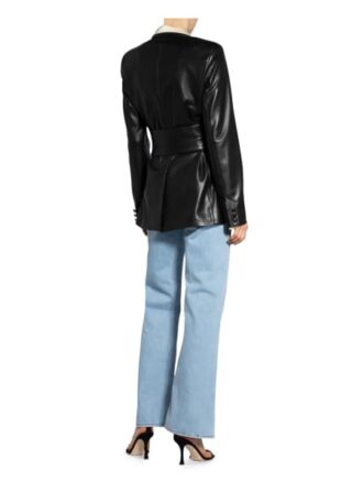 Nanushka Longblazer Bea In Lederoptik schwarz