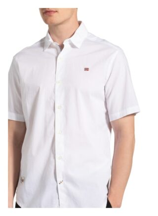 Napapijri Kurzarm-Hemd Ging Slim Fit weiss