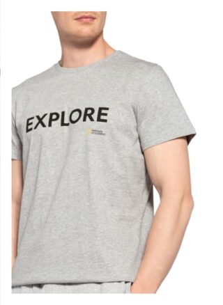 National Geographic T-Shirt Herren, Grau