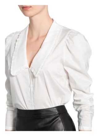 Neo Noir Bluse Mommo Mit Rüschenbesatz weiss