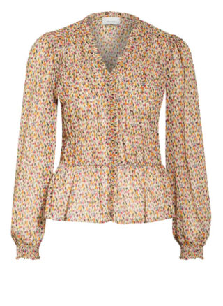 Neo Noir Bluse Ora Mit Rüschenbesatz orange
