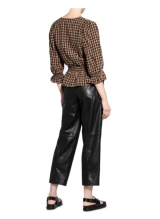 Neo Noir Blusenshirt Mia Airy In Wickeloptik braun