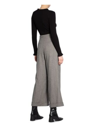 Neo Noir Strickjacke Mit Rüschenbesatz schwarz