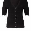 Neo Noir Strickjacke Rizzo Mit 3/4-Arm schwarz