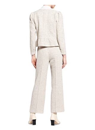 Neo Noir Tweed-Jacke Hardy Mit Rüschenbesatz beige