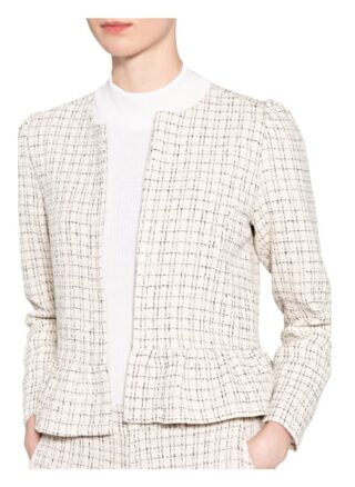 Neo Noir Tweed-Jacke Hardy Mit Rüschenbesatz beige