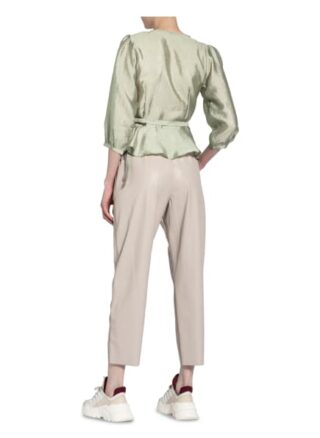 Neo Noir Wickelbluse Mit Volantbesatz gruen