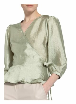 Neo Noir Wickelbluse Mit Volantbesatz gruen