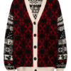 Nervure Oversized-Strickjacke schwarz