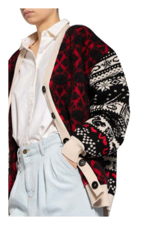 Nervure Oversized-Strickjacke schwarz