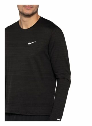 Nike Dri-Fit Miler Longsleeve Herren, Schwarz