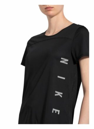 Nike Laufshirt Miler Run Division Mit Mesh-Einsatz schwarz