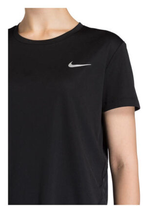 Nike Miler Laufshirt Damen, Schwarz