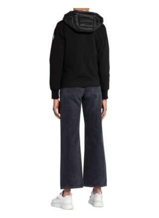 No.1 Como Sweatjacke Im Materialmix schwarz