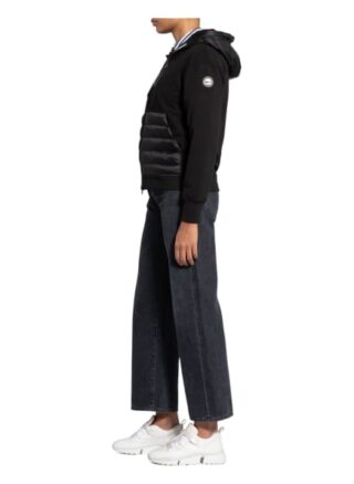 No.1 Como Sweatjacke Im Materialmix schwarz