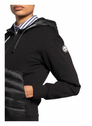 No.1 Como Sweatjacke Im Materialmix schwarz
