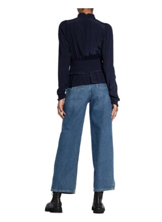 Norr Blusenshirt Easton blau