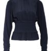 Norr Blusenshirt Easton blau