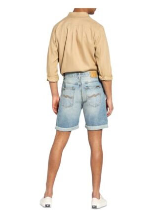 Nudie Jeans Josh Jeans-Shorts Herren, Blau