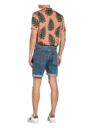 Nudie Jeans Josh Jeans-Shorts Herren, Blau