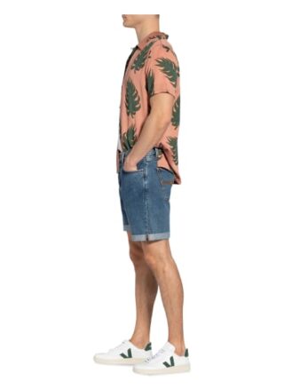 Nudie Jeans Josh Jeans-Shorts Herren, Blau