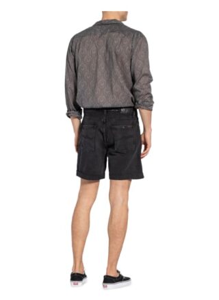 Nudie Jeans Josh Jeans-Shorts Herren, Schwarz