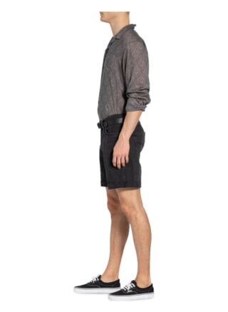 Nudie Jeans Josh Jeans-Shorts Herren, Schwarz