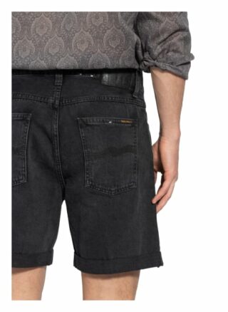 Nudie Jeans Jeans-Shorts Josh schwarz