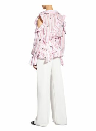 Off-White Blusenshirt Mit Volantbesatz rosa