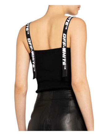 Off-White Cropped-Top Industrial schwarz
