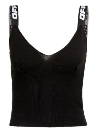 Off-White Cropped-Top Industrial schwarz