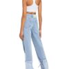 Off-White Cropped-Top blau