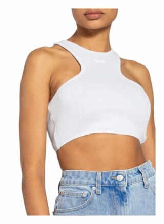 Off-White Cropped-Top blau