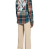 Off-White Flanellhemd Comfort Fit blau