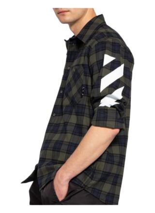 Off-White Flanellhemd Herren, Grün