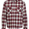 Off-White Flanellhemd Comfort Fit rot